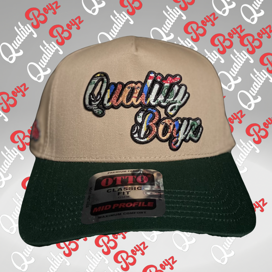 Beige/Green (QB $Sign) SnapBack